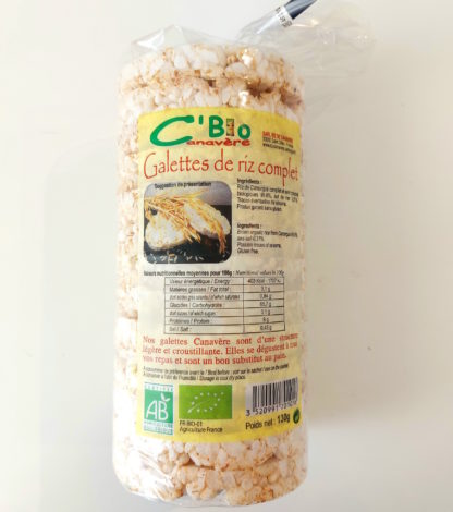 Galettes de riz complet de Camargue IGP et Bio 130g – Canavere