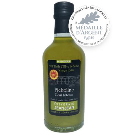 Huile olive Jeanjean aop Nîmes Picho Bio 25cl Argent