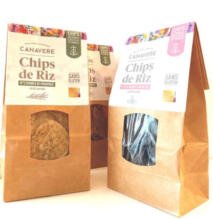 Chips riz noir 50g - herbes de Provence 50g - Canavere
