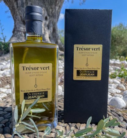 Elixir d'huile d'olive Trésor vert 37,5cl - Oliveraie Jeanjean