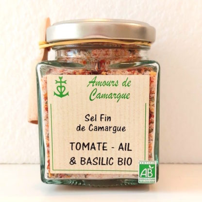Sel fin de Camargue Tomate - Ail & Basilic Bio - Amours de Camargue