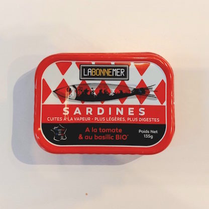 Sardines à la tomate et au basilic bio 135g – La Bonne Mer