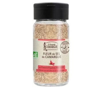 Saupoudreur Fleur de sel Piment d’Espelette 80g, Le Saunier de Camargue